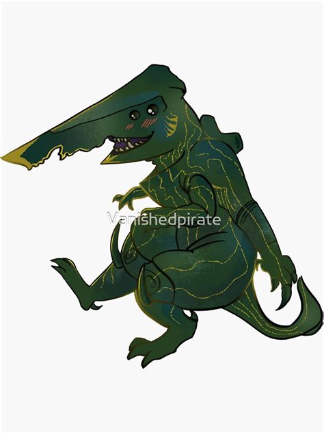 "Knifehead Kaiju" Sticker by Vanishedpirate | Redbubble