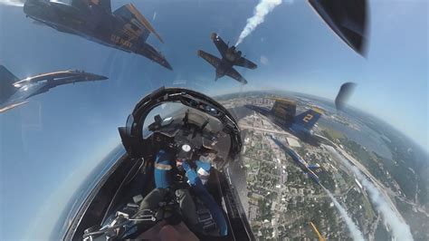 Blue Angels show view from inside cockpit above Jacksonville ...