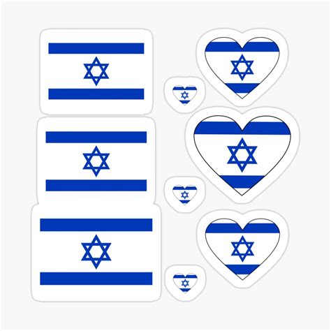 Israel. Israeli Sticker Sheet. Israel Flag Stickers Pack. Jew. Jewish ...