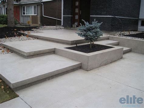 Steps Elite Concrete | Exterior stairs, Modern landscaping, Backyard ...