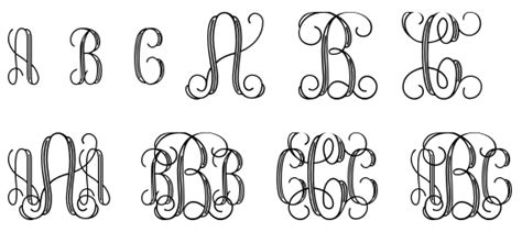 Vine Monogram Font Free Download Svg | semashow.com