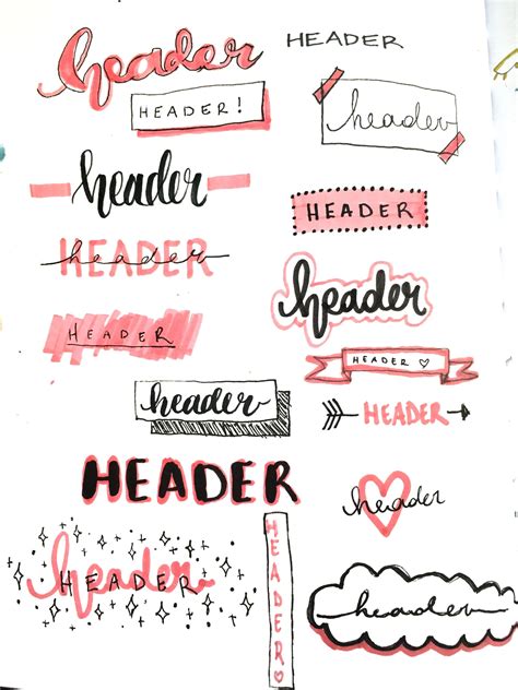 Bullet Journal Headers #bulletjournal Encabezados de letras para Plann en 2020 | Titulos bonitos ...