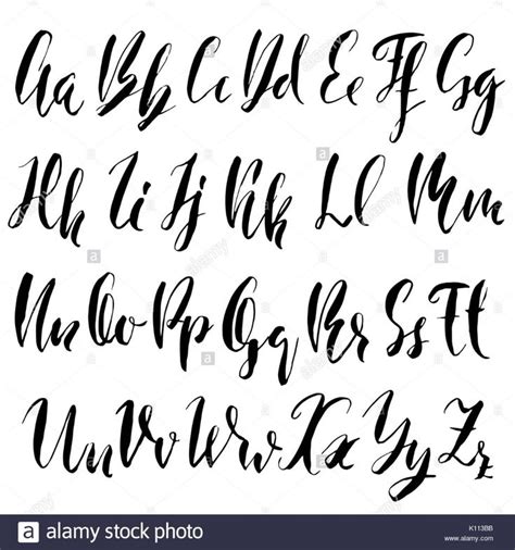 brush calligraphy alphabet – Vyhľadávanie Google in 2020 | Brush lettering, Lettering, Brush ...