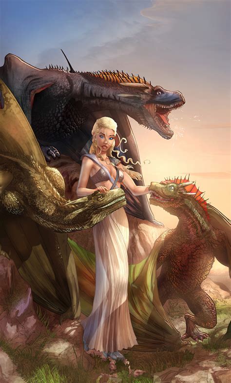 1280x2120 Daenerys Targaryen With Dragons 4k iPhone 6+ ,HD 4k ...