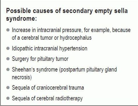 These are the causes of Empty sella syndrome - MEDizzy