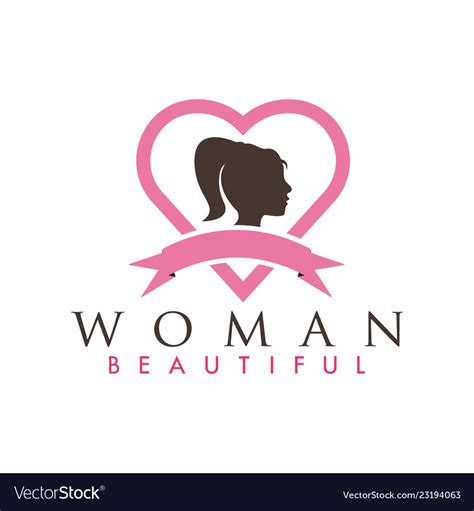 Beautiful woman logo design inspiration Royalty Free Vector