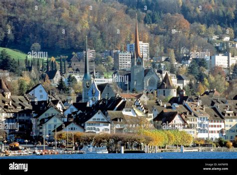 city of zug old town at lake zug canton of zug switzerland Stock Photo - Alamy