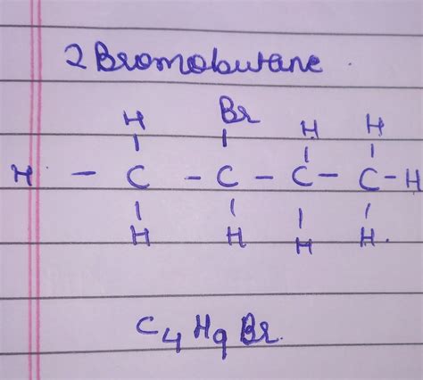 bond line structure of 2 bromobutane - Brainly.in