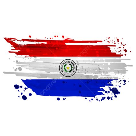 Paraguay Flag PNG Picture, Paraguay Flag Watercolor Paint Brush ...