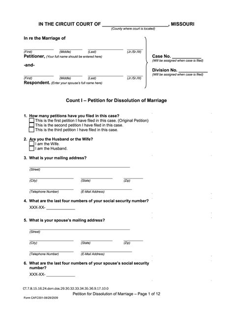 Divorce papers missouri: Fill out & sign online | DocHub