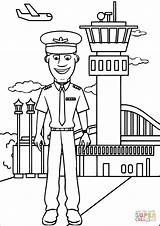 Pilot In Airport coloring page  Free Printable Coloring Pages sketch template