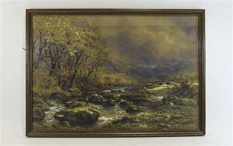 Sold Price: John Steeple (British, 1823-1887) Framed Watercolour, Welsh Landscape With ...