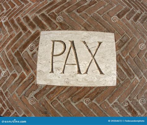 Inscription PAX As a Symbol of Peace on a Plaque 1 Stock Photo - Image of frieden, peoples: 39354672