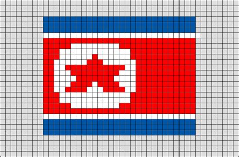 Flag of North Korea Pixel Art | Pixel art design, Pixel art, Art