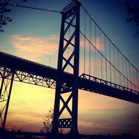 Windsor, Ontario Ambassador Bridge | Great lakes, Sunrise sunset, Travel