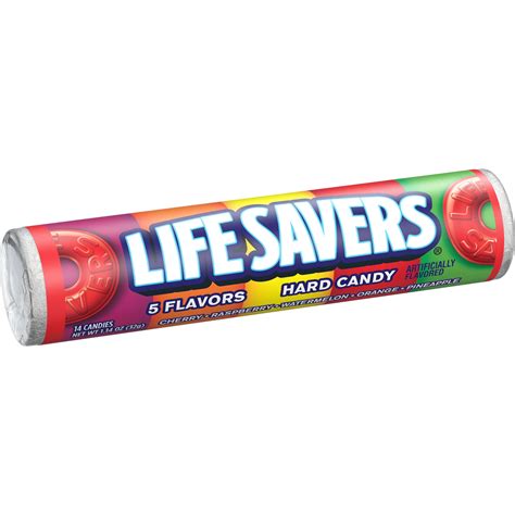 All City Candy Life Savers Hard Candy 5 Flavors - 1.14-oz. Roll Hard ...