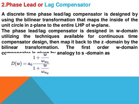 Lag lead compensator design in frequency domain 7th lecture