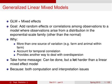 Generalized Linear Mixed Models