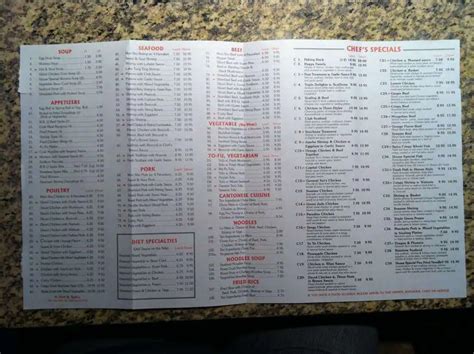 Menu at David King restaurant, White Plains