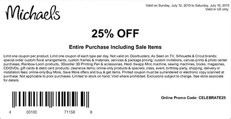 Michaels Free Shipping Coupon / Birthday Deals Twin Cities Mn - Free Printable Michaels Coupons ...