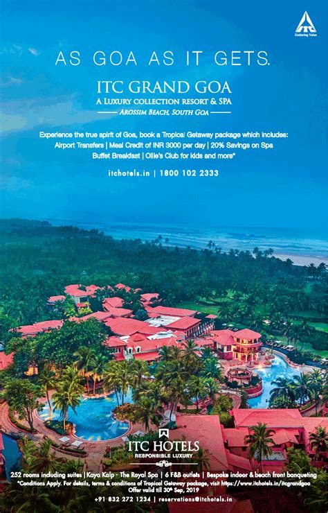 Itc Hotels A Goa As Its Gets Itc Grand Goa A Luxury Collection Resort ...