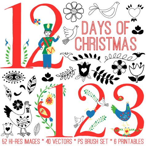 12 Days of Christmas Doodles