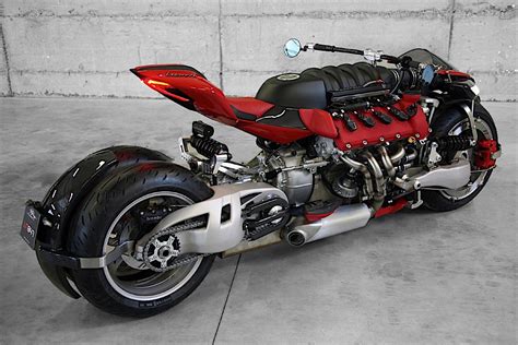 A Ferrari F136 Engine Shoehorned Into A Lazareth Motorcycle