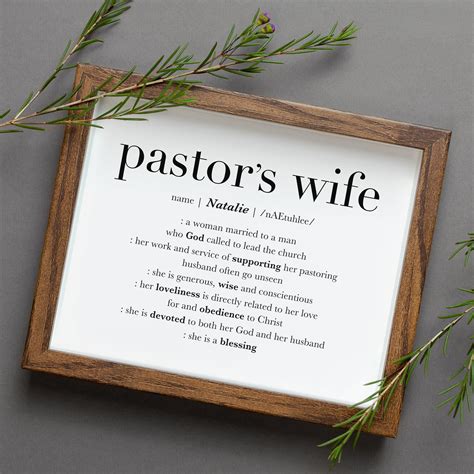 Pastors Wife Printable Sign DIGITAL DOWNLOAD Personalized - Etsy Australia