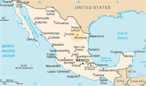 Monterrey Map - Mexico