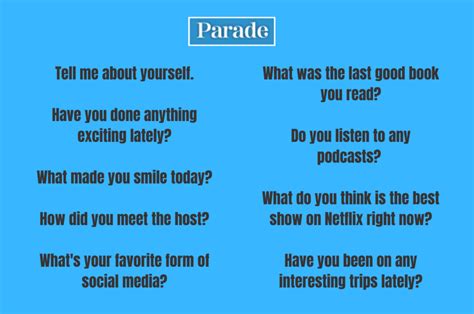 250 Good Conversation Starters for Any Social Situation - Parade