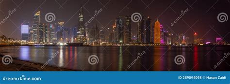 Panoramic Doha Sky Line Qatar Stock Photo - Image of dafna ...