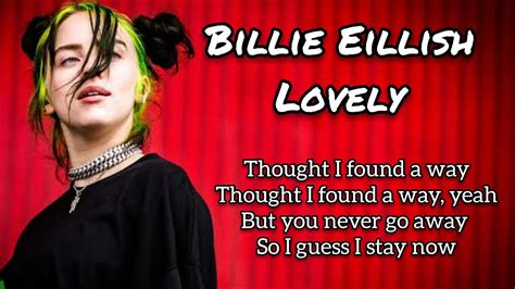 Billie Eilish LOVELY LYRICS - YouTube