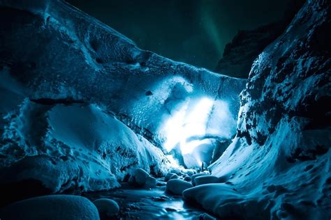 Free picture: cave, exploration, night, snow, ice