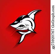 190 Angry Shark Tattoo Mascot Vector Clip Art | Royalty Free - GoGraph