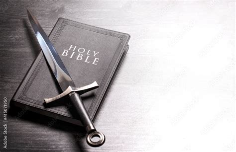 The Sword of the Spirit is the Word of God the Bible Stock Photo ...