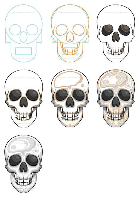 How To Draw A Skeleton Head at Drawing Tutorials