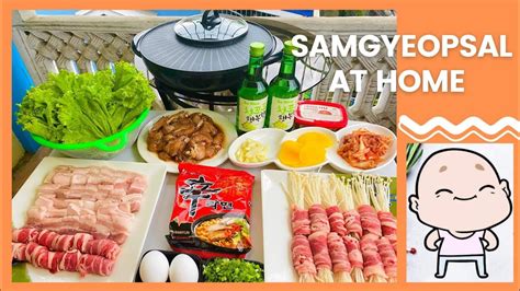 HOW TO PREPARE SAMGYEOPSAL DINNER AT HOME | DIY SAMGYUPSAL - YouTube