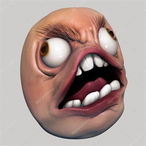 Illustrations: internet meme | Trollface Rage. Internet meme 3d illustration — Stock Photo ...