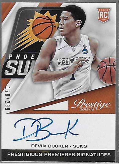 Devin Booker 15-16 Panini Prestige Phoenix Suns Autograph Rookie Card ...