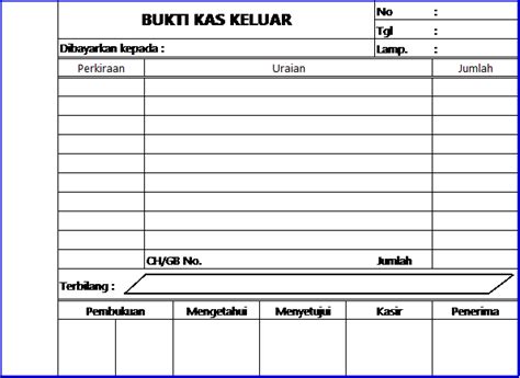 Contoh Bukti Kas Masuk Dan Kas Keluar – Berbagai Contoh