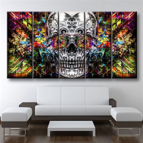 Psychedelic Skull - Amazing Canvas Prints