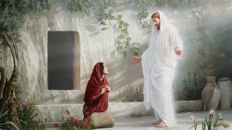 painting of Jesus appearing to Mary at the tomb | Jesus resurrection ...