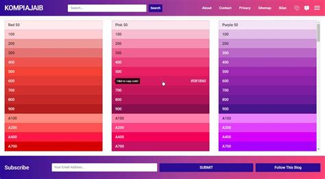 Menyimpan Material Design Color Palette Di Blog