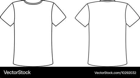 Blank front and back t-shirt design template set Vector Image