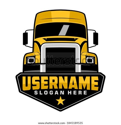 Semi Truck Logo Design Vector Stock Vector (Royalty Free) 1845189535 ...