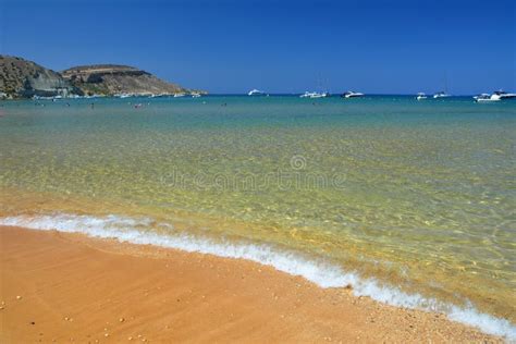 Ramla Bay Beach on Gozo Island, Malta Stock Image - Image of coast, tourism: 199121181