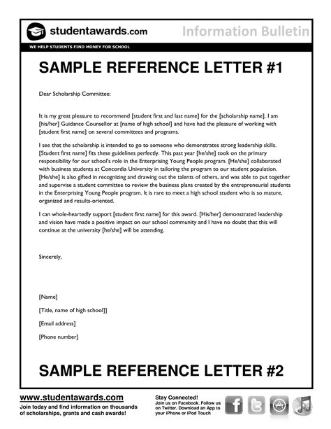 Student Sample Character Reference Letter | HQ Printable Documents