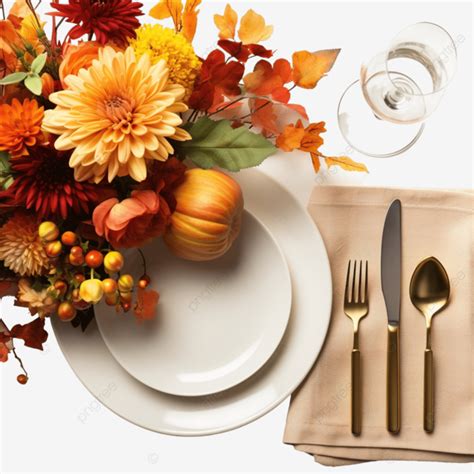 Fall Table Setting For Thanksgiving Day Celebration Square Crop, Corn ...