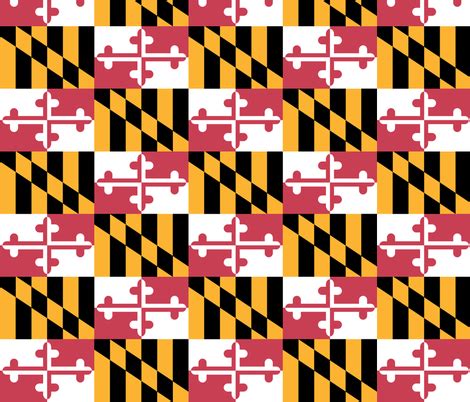 Maryland Flags - True Color fabric - elramsay - Spoonflower