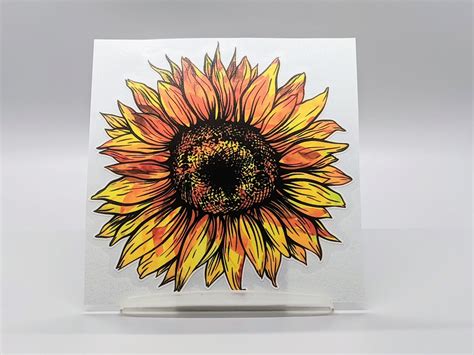 Sunflower car decal sunflower vinyl decal sticker sunflower | Etsy